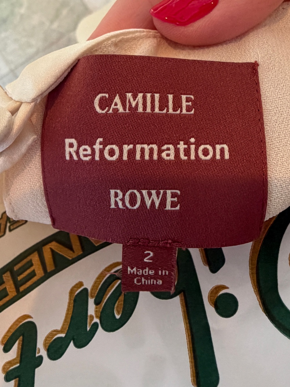 Reformation x Camille Rowe Astrid Silk Dress - Picture 5 of 5